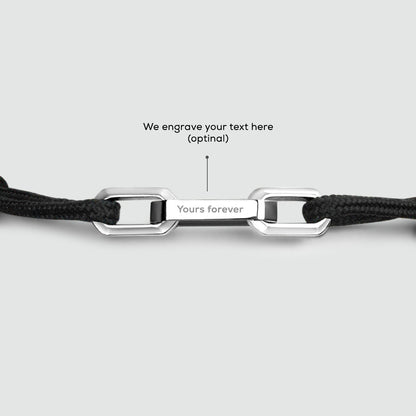 Aarif – Black Rope Chain Link Bracelet
