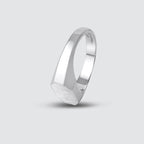 Tariq - Matte Brushed Silver Signet Ring 7mm