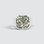 Mounim - Pyrite Druzy Signet Ring 13mm