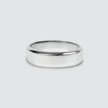 Malik - Plain Sterling Silver Ring 7mm