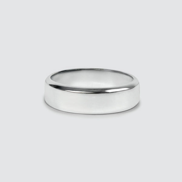 Malik - Plain Sterling Silver Ring 7mm