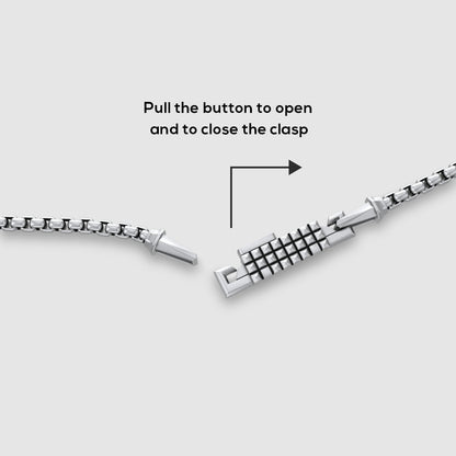 Kamal - Sterling Silver Box Chain Bracelet – 3mm