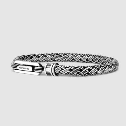 Rasim - Silver Braided Hexagon Bracelet 6mm