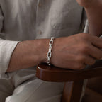 Aqdās - Roman Sterling Silver Chain Link Bracelet 8.5mm