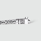 Murtaza - Egyptian Lotus Silver Byzantine Bracelet 7mm