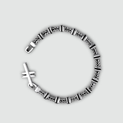 Khaled - Sterling Silver Brutalist Bracelet 6.5mm