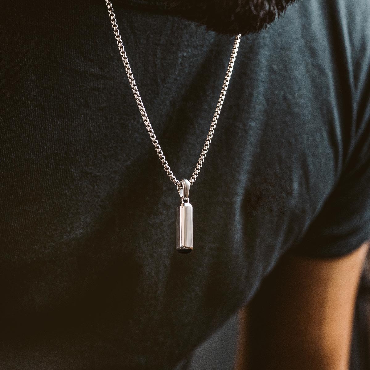 Jalil - Sterling Silver Black Onyx Pendant