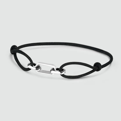 Aarif – Black Rope Chain Link Bracelet