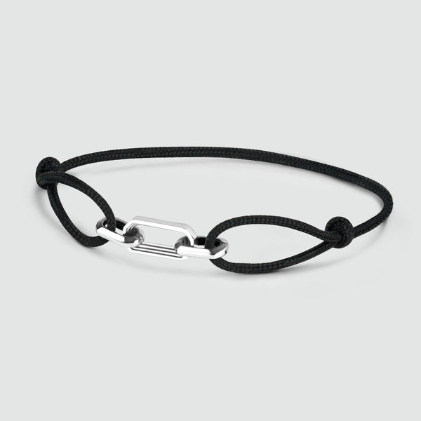 Aarif – Black Rope Chain Link Bracelet