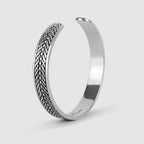 Fariq - Oxidised Sterling Silver Bangle 10mm