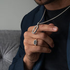 Azhar - Black Diamond Signet Ring 7mm