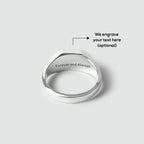 Azhar - Black Diamond Signet Ring 7mm