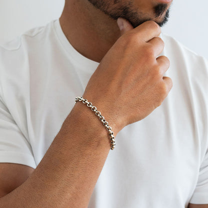 Ishak - Sterling Silver Chain Link Bracelet 6mm