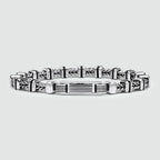 Khaled - Sterling Silver Brutalist Bracelet 6.5mm