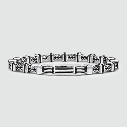 Khaled - Sterling Silver Brutalist Bracelet 6.5mm