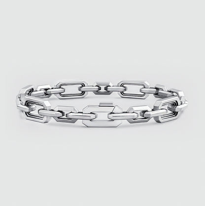 Aqdās - Roman Sterling Silver Chain Link Bracelet 8.5mm