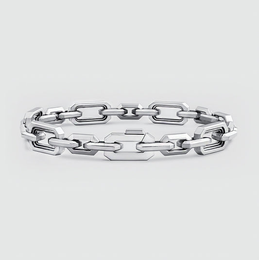 Aqdās - Roman Sterling Silver Chain Link Bracelet 8.5mm