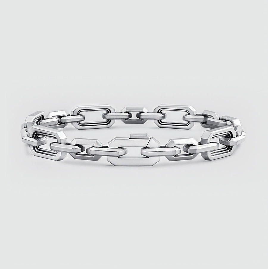 Aqdās - Roman Sterling Silver Chain Link Bracelet 8.5mm