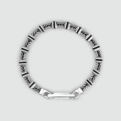 Khaled - Sterling Silver Brutalist Bracelet 6.5mm
