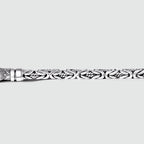 Murtaza - Egyptian Lotus Silver Byzantine Bracelet 7mm