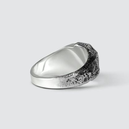 Tawasul - Split Silver Signet Ring 13mm