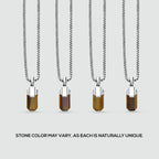 Tahqim - Art Deco Silver Tiger Eye Pendant