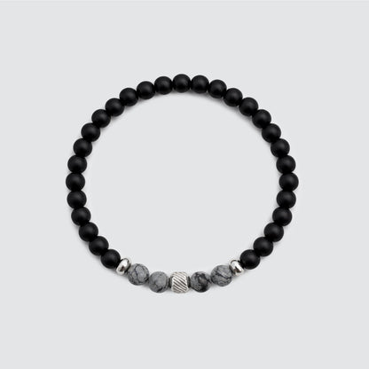 Tawazun – Black Snow Beaded Bracelet 6mm
